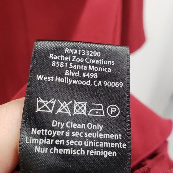 Rachel Zoe Califa Dress Womens Size 6 Burgundy Red Flared Sleeve Knit High Neck - Picture 6 of 15